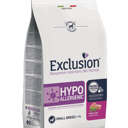 Exclusion hypoallergenic mini maiale e piselli 800g