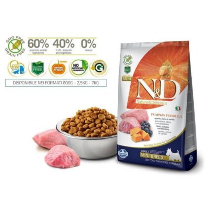 N&D Farmina zucca e agnello adult mini 800g