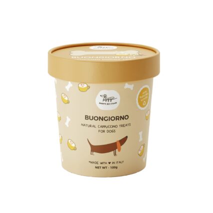 barattolo beige con biscotti per cani