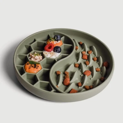 Ciotola in silicone slow food rilassante Verde