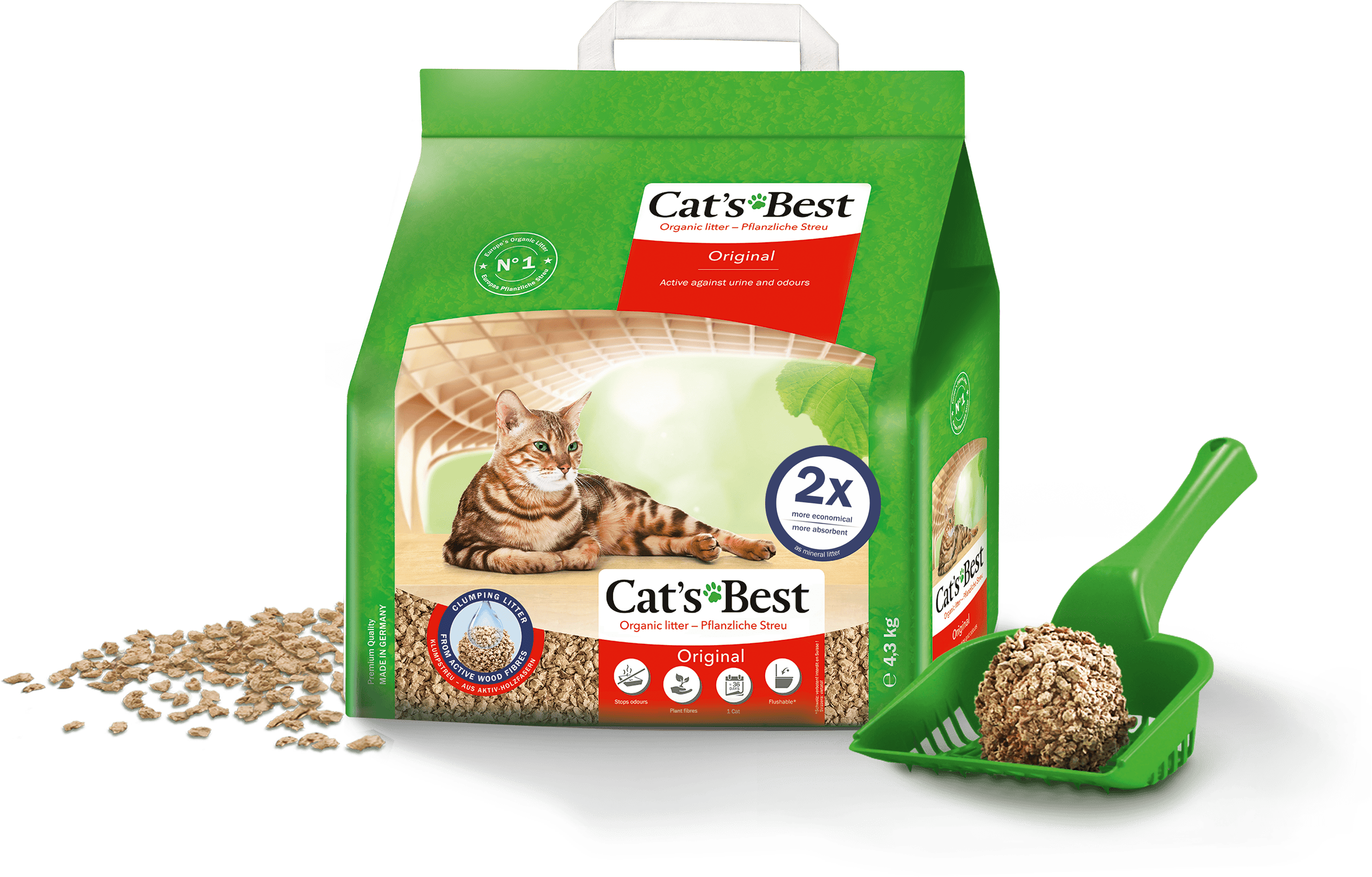 Cat's Best - Original Lettiera Agglomerante e Incapsulante 10 LT